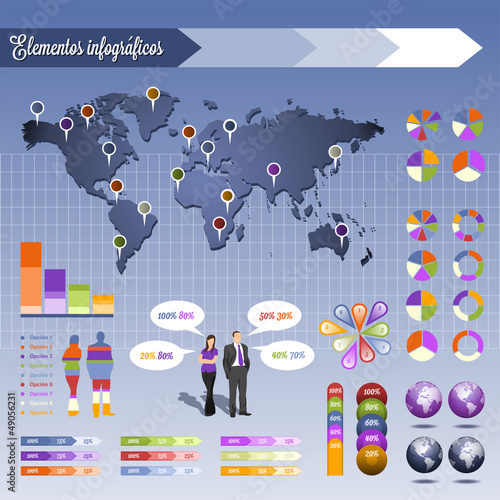 Vector: Elementos para infografías Elementos para infografías