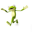 3d rendered illustration of a funny frog