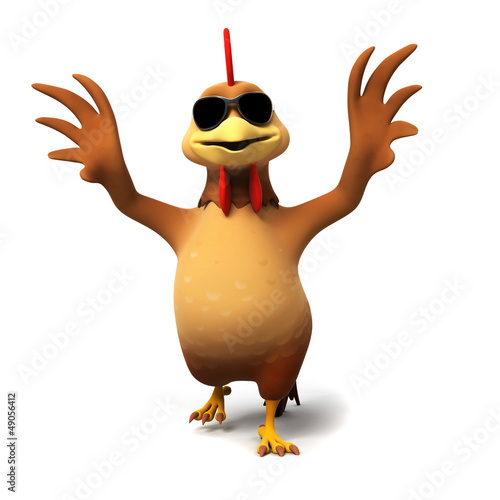 Illustration: 3d rendered illustration of a chicken 3d rendered illustration of a chicken