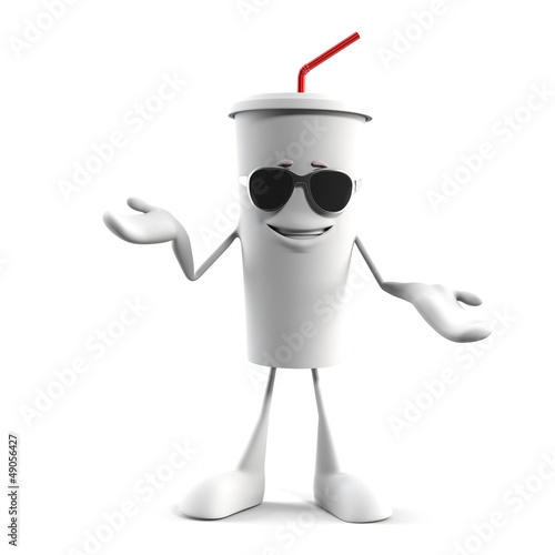 Illustration: 3d rendered illustration of a cup 3d rendered illustration of a cup