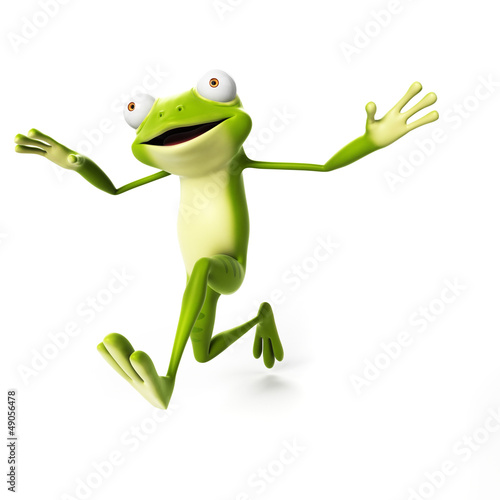Illustration: 3d rendered illustration of a funny frog 3d rendered illustration of a funny frog