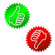 Thumb up and thumb down signs. Vtctor EPS10