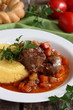 Osso Bucco with polenta.