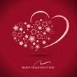 Vector: Stylish vector card with hearts made from shiny stars. Stylish vector card with hearts made from shiny stars.
