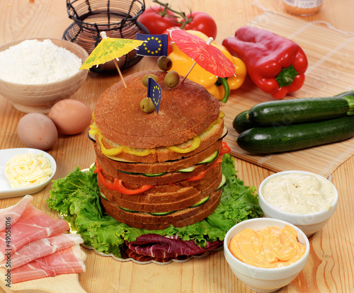 Photo: Panettone salato - Salty panettone Panettone salato - Salty panettone