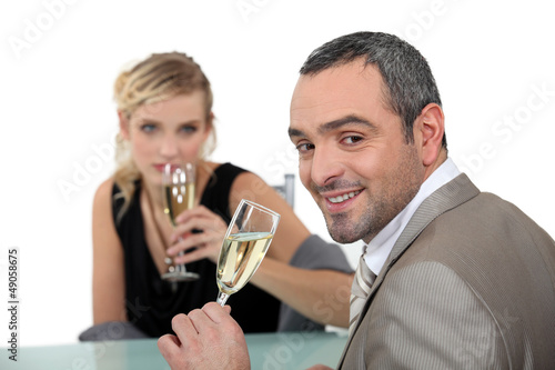 Photo: romantic dinner at restaurant romantic dinner at restaurant