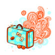 Retro travel suitcase