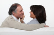 portrait of middleaged couple in love