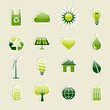 Vektor: Green environment icons set Green environment icons set