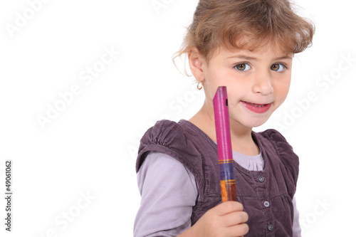 Photo: Girl with flute Girl with flute