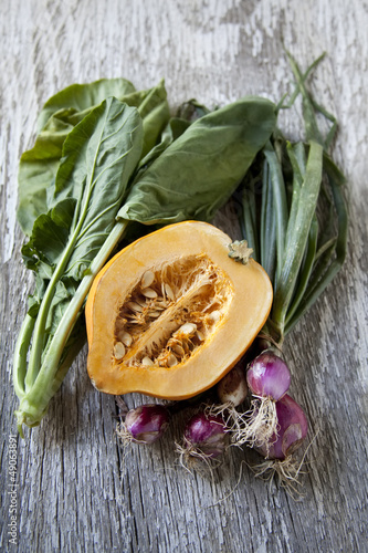 Photo: Farm Fresh Vegetables on Wooden Board Farm Fresh Vegetables on Wooden Board