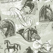 Vektor: Horses Seamless Pattern Horses Seamless Pattern