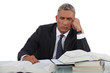 Man conducting research