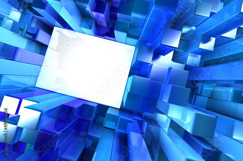 Illustration: Shiny blue blocks Shiny blue blocks