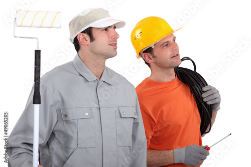 Photo: Electrician and decorator Electrician and decorator