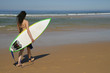 woman surfing