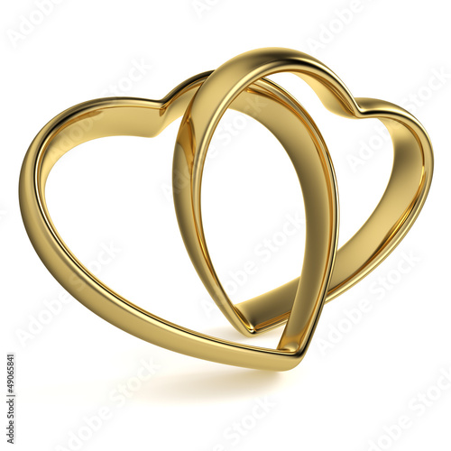 Illustration: Heart-Shaped Wedding Rings Heart-Shaped Wedding Rings