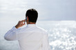 man talking on the phone