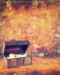 treasure chest with jewelry inside