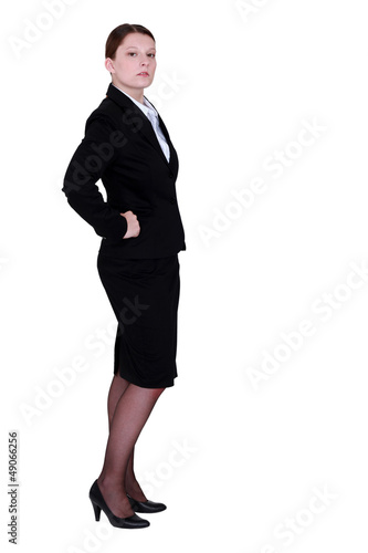 Photo: A determined businesswoman. A determined businesswoman.