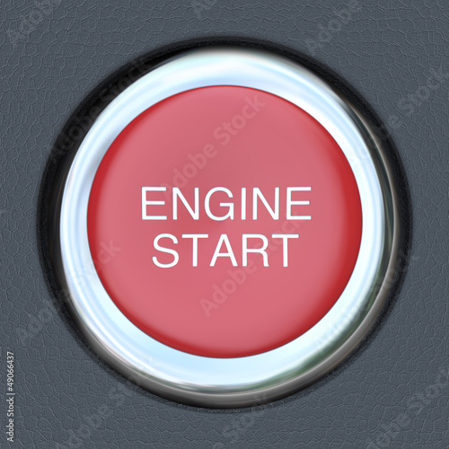 Illustration: Engine Start - Car Push Button Starter Engine Start - Car Push Button Starter