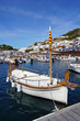 Catalan boat at dock in the Mediterranean sea