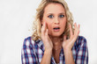 woman having a big surprise