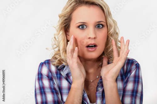 Photo: woman having a big surprise woman having a big surprise
