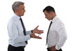 Foto: Boss and employee having a serious discussion Boss and employee having a serious discussion
