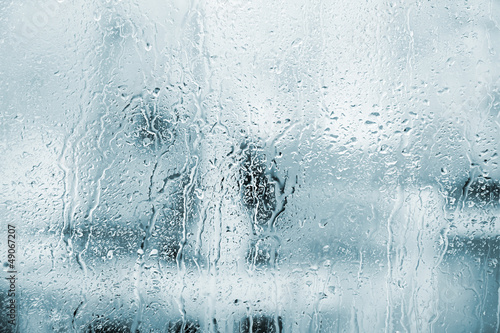 Photo: glass with natural water drops glass with natural water drops