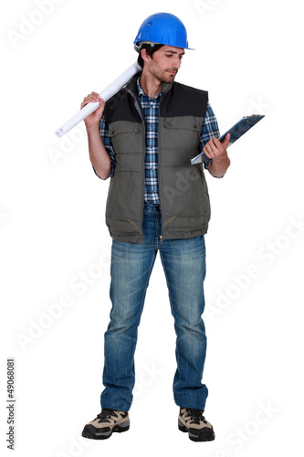 Photo: Foreman with a clipboard Foreman with a clipboard