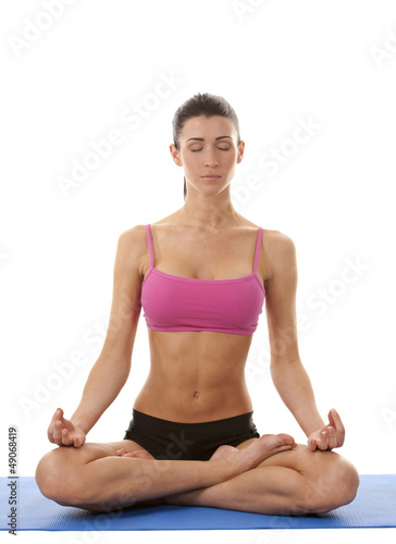Photo: woman exercising yoga woman exercising yoga
