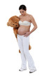 Woman with a teddy bear