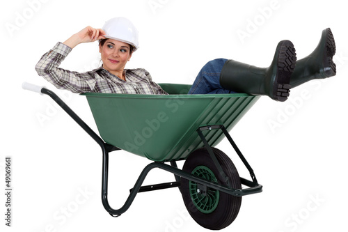 Photo: Women in cart Women in cart