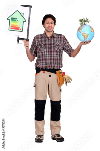 Photo: Carpenter hoping to reduce energy consumption Carpenter hoping to reduce energy consumption