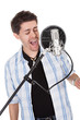 Singer and microphone