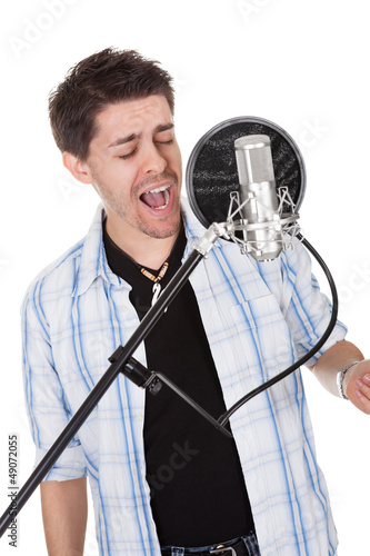 Photo: Singer and microphone Singer and microphone