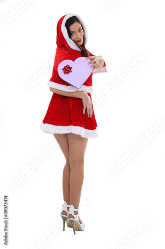 Photo: Woman wearing sexy Christmas outfit Woman wearing sexy Christmas outfit