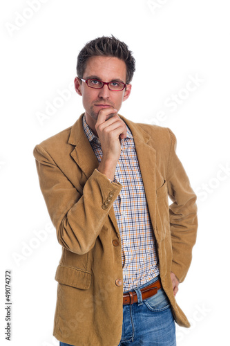 Photo: Nachdenklicher junger Mann Nachdenklicher junger Mann