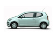 Photo: small gray car on white background small gray car on white background