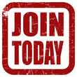 Grunge Stempel rot JOIN TODAY