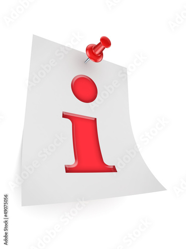 Illustration: Info symbol icon. Info symbol icon.