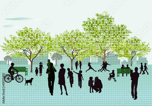 Vector: Freizeit im Park Freizeit im Park