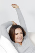 Beauty woman relaxing on sofa