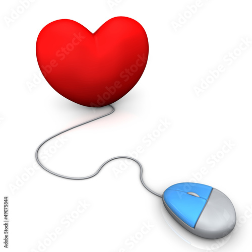 Illustration: Heart PC Mouse Heart PC Mouse