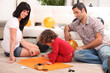 Family spending quality time together