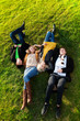 Photo: Four laying on the grass Four laying on the grass