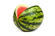 Fresh, ripe, juicy watermelon. Shot on White