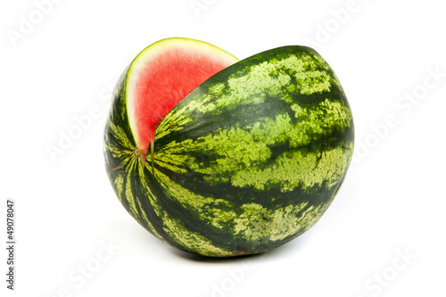 Photo: Fresh, ripe, juicy watermelon. Shot on White Fresh, ripe, juicy watermelon. Shot on White