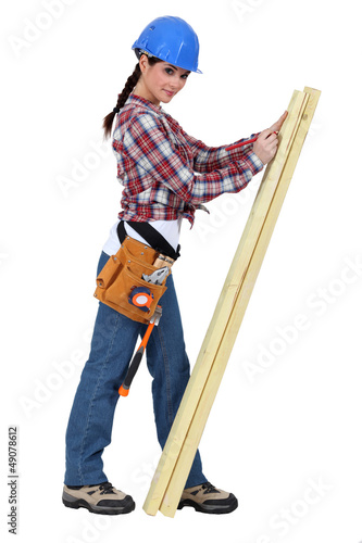 Photo: Female carpenter Female carpenter